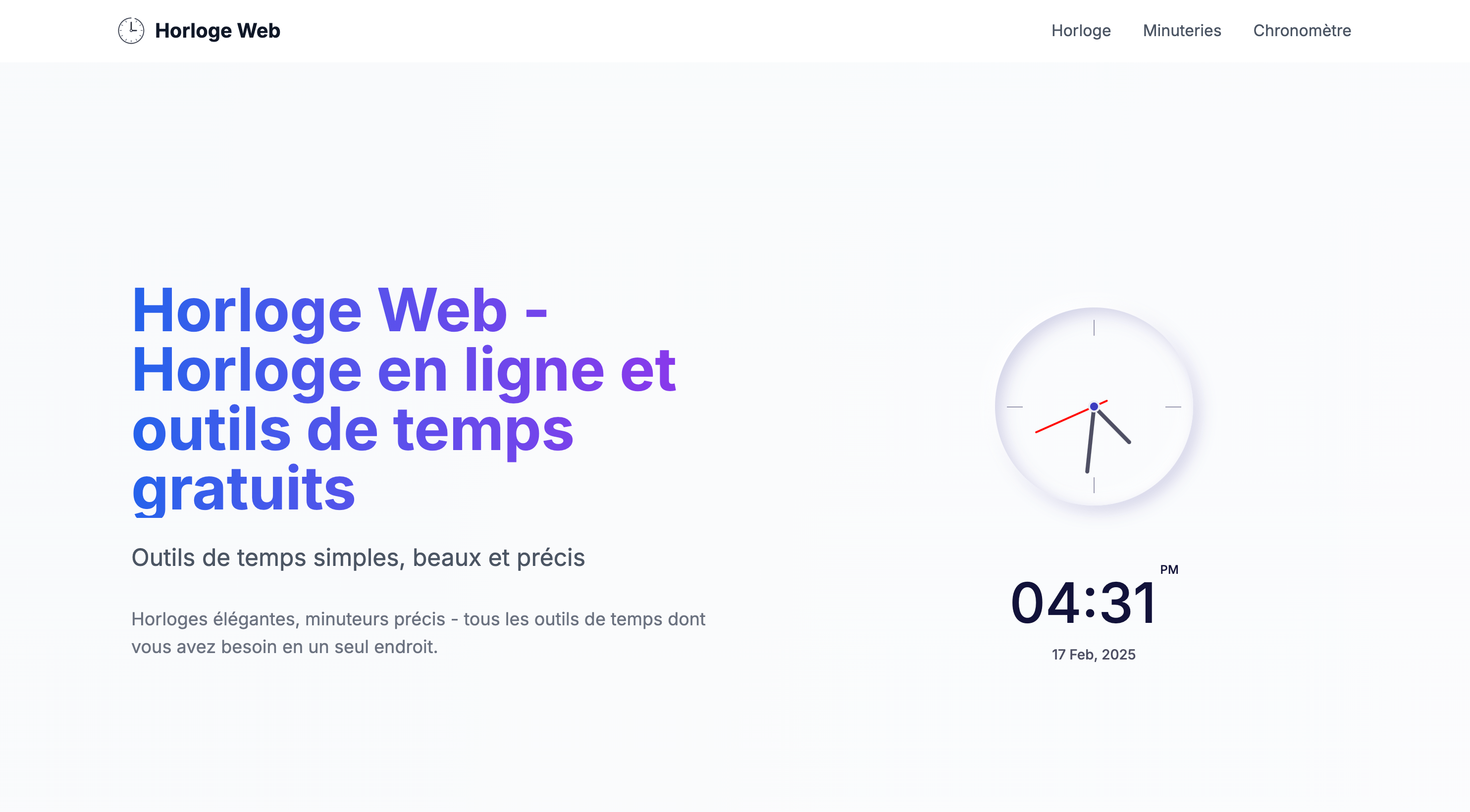 Web Clock Home